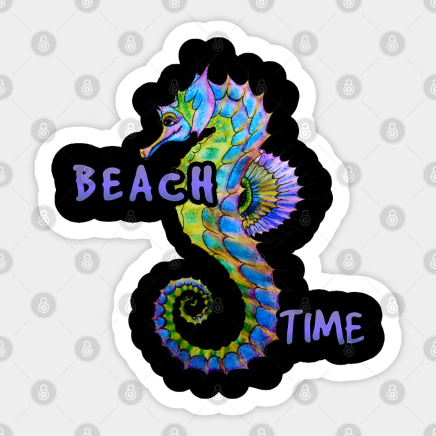 Beach time Sticker by Coreoceanart